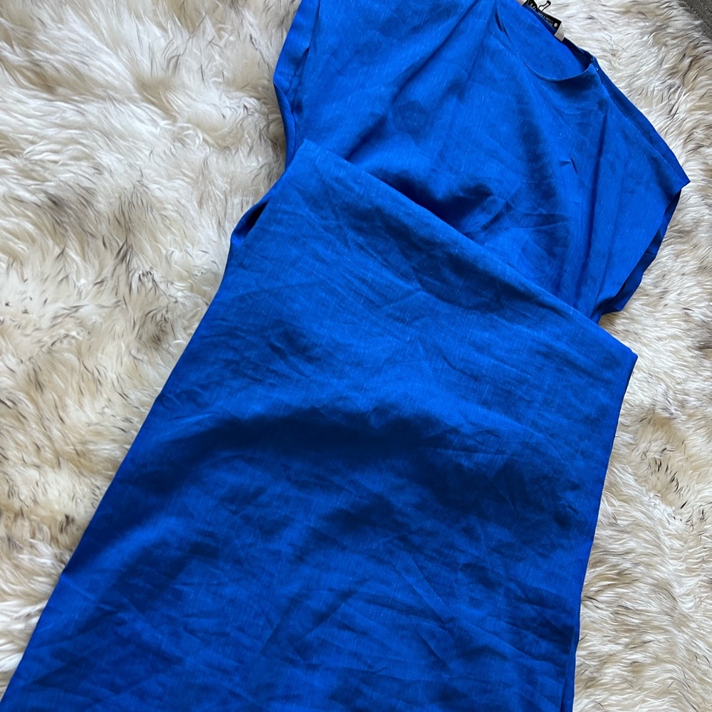 Linen blend maxi dress. - Picture 6 of 12